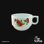 قیمت و خرید ست فنجان نعلبکی ۱۲ پارچه طرح گل سرخی درجه یک با ارسال فوری به سراسر ایران